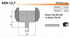 Rolleri адаптер матрицы AD9-12.7